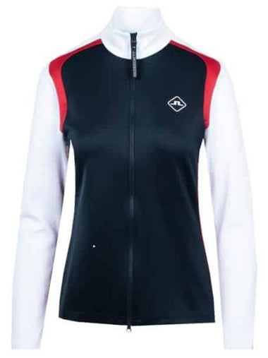 Women's Solar Full Zip Mid Layer Jacket Navy - J.LINDEBERG - BALAAN 1