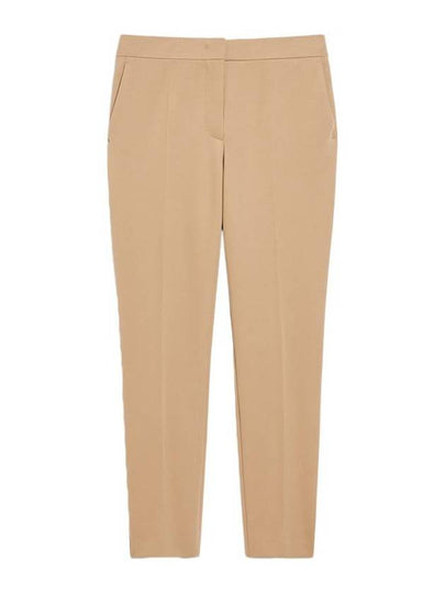 Pegno Slim Cut Straight Pants Beige - MAX MARA - BALAAN 2