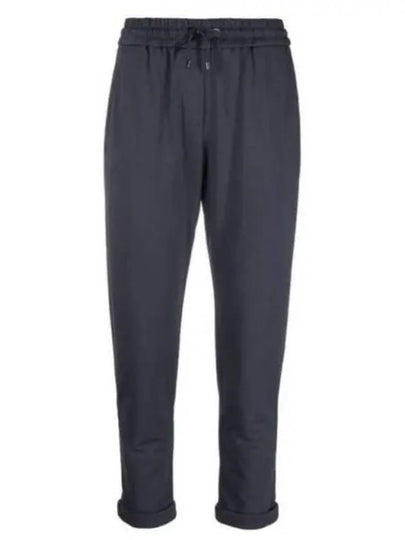 Drawstring Cropped Pants Navy - BRUNELLO CUCINELLI - BALAAN 2