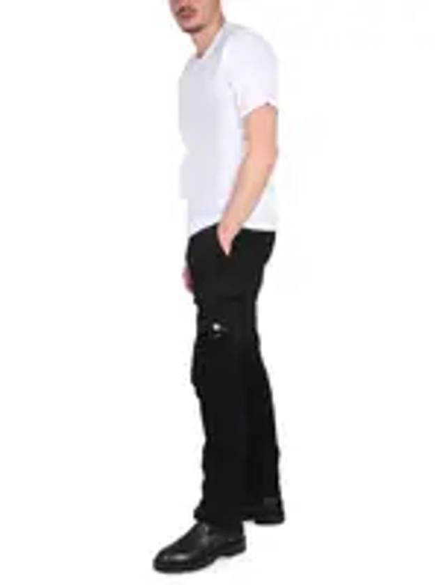 Lens Wappen Cargo Straight Pants Black - CP COMPANY - BALAAN 3