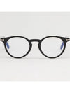 Blue light blocking glasses frame TF5557B 001 horn rim round black - TOM FORD - BALAAN 3