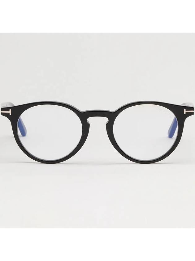 Blue light blocking glasses frame TF5557B 001 horn rim round black - TOM FORD - BALAAN 3