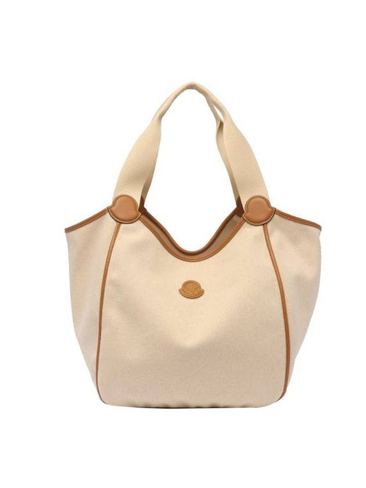 Nalani Canvas Tote Bag Beige - MONCLER - BALAAN 1