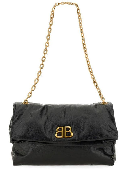 Monaco Chain Strap Shoulder Bag Black - BALENCIAGA - BALAAN 2