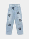 4G Embroidered Loose-Fit Jeans Light Blue - GIVENCHY - BALAAN 2