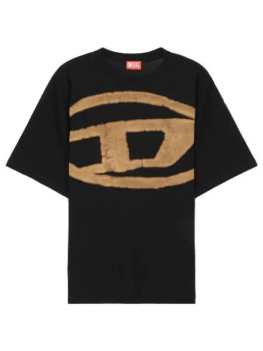 Boxt Bleach Short Sleeve T Shirt Black Tee - DIESEL - BALAAN 1