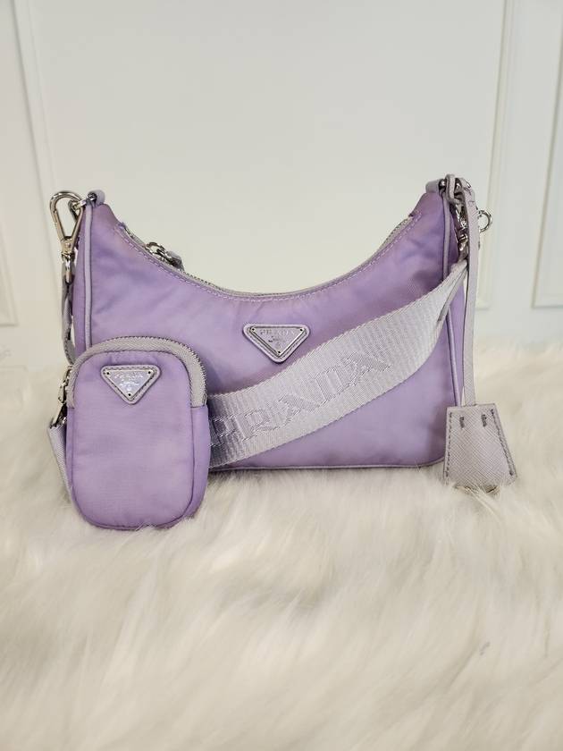 Women s Tesuto Chain Strap Hobo Bag Purple 1BH204 Condition B - PRADA - BALAAN 4