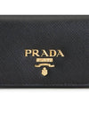 Saffiano Metal Logo Card Wallet Black - PRADA - BALAAN 6