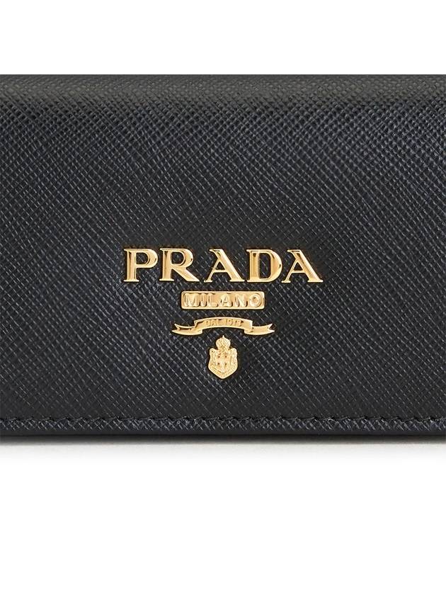 Saffiano Metal Logo Card Wallet Black - PRADA - BALAAN 6