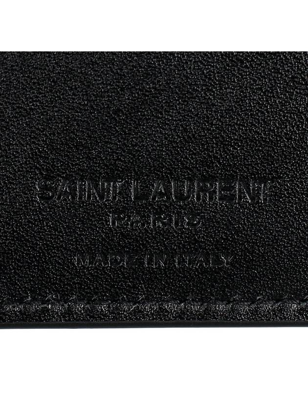 Smooth Leather Classic Logo Bicycle Wallet Black - SAINT LAURENT - BALAAN 8