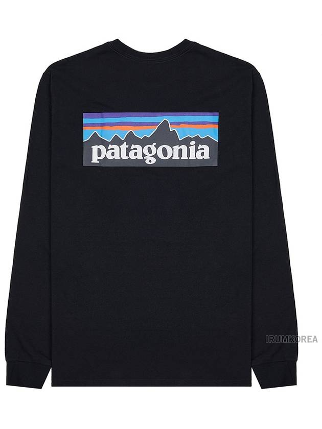 P 6 Responsibili Long Sleeve T-Shirt Black - PATAGONIA - BALAAN 4