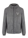 Re-Nylon Hooded Blouson Jacket Grey - PRADA - BALAAN 2