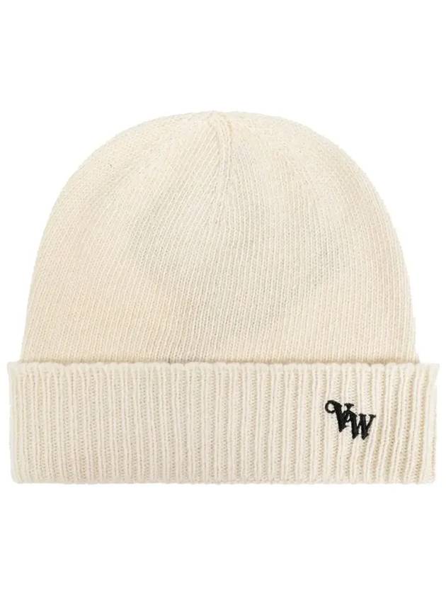 Embroidered Logo Knit Beanie Offwhite - VIVIENNE WESTWOOD - BALAAN 3