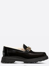 Code Brushed Calfskin Shearling Loafer Black - DIOR - BALAAN 3