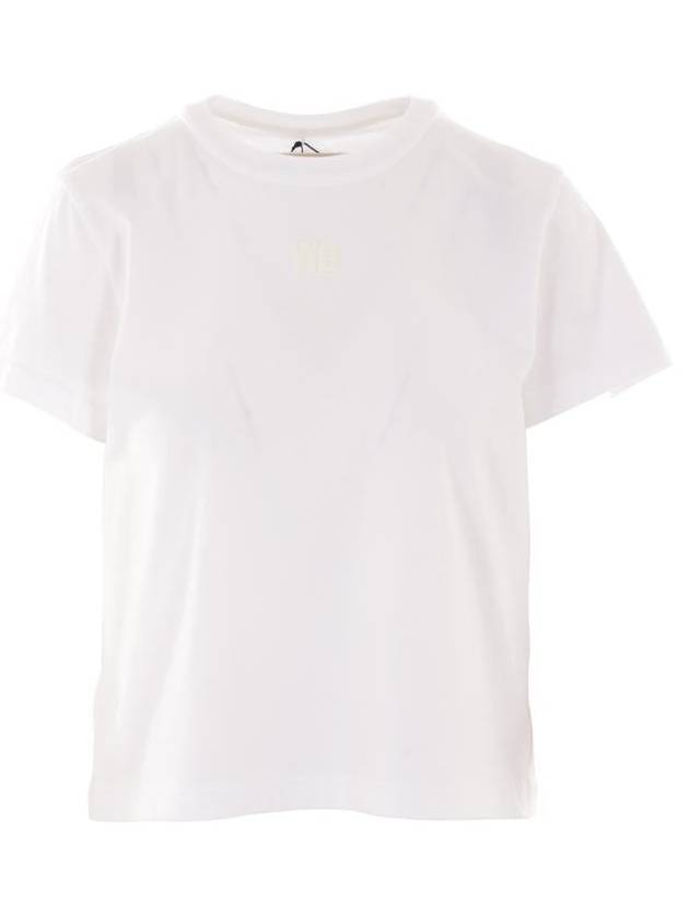 Logo Cotton Short Sleeve T-Shirt White - ALEXANDER WANG - BALAAN 2