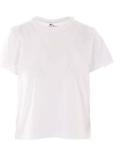 Logo Cotton Short Sleeve T-Shirt White - ALEXANDER WANG - BALAAN 2