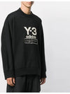 Stack Logo Crew Neck Cotton Sweatshirt Black - Y-3 - BALAAN 4