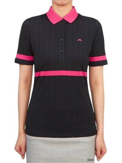 Golf Moira Short Sleeve Polo Shirt Navy - J.LINDEBERG - BALAAN 2