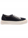 Canvas Low-Top Sneakers Black - AMI - BALAAN 4