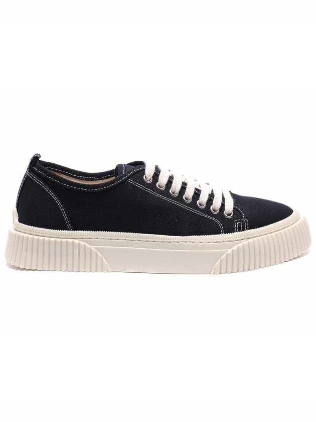 Canvas Low-Top Sneakers Black - AMI - BALAAN 4