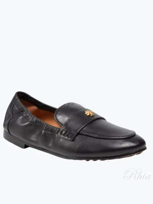 Ballet Double T Napa Leather Loafers Black - TORY BURCH - BALAAN 2