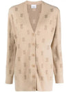 TB pattern SALENA V-neck knit cardigan - BURBERRY - BALAAN.