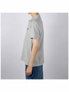 Men's Heart Logo Polo Shirt Grey - AMI - BALAAN 4