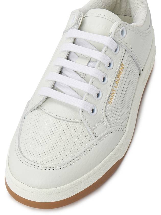 SL 61 Logo Signature Leather Low Top Sneakers White - SAINT LAURENT - BALAAN 8