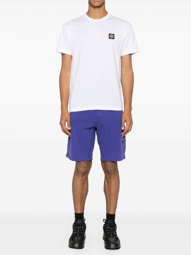 Logo Patch Short Sleeves T-Shirt White - STONE ISLAND - BALAAN 3