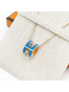 Pop H Pendant Necklace Bleu Sature - HERMES - BALAAN 4