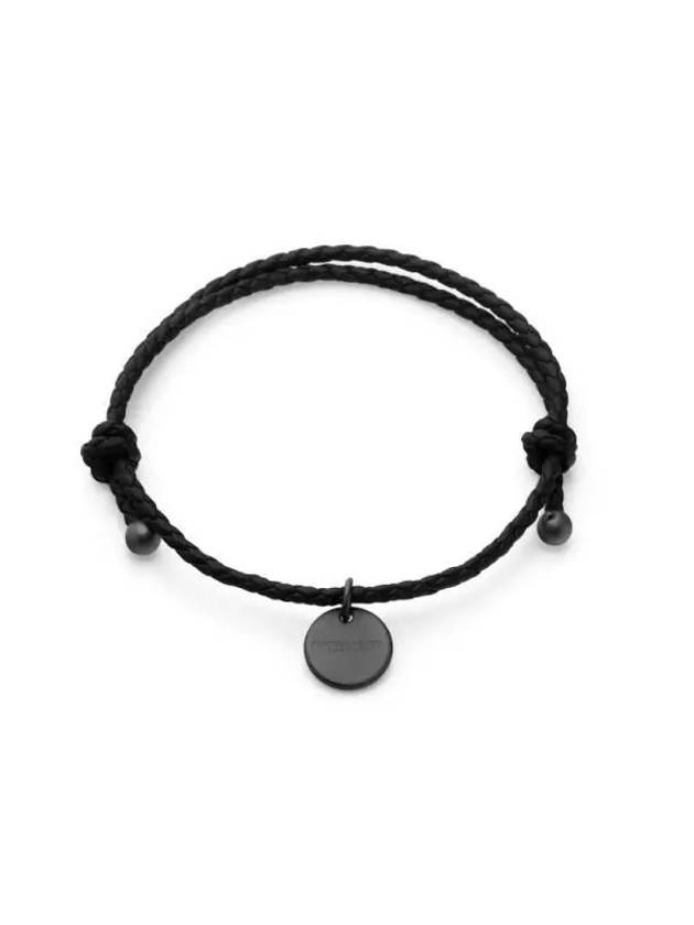 Intrecciato Leather Bracelet Black - BOTTEGA VENETA - BALAAN 5