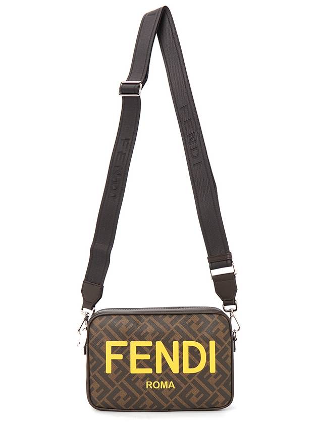 Yellow Logo FF Fabric Camera Cross Bag Brown - FENDI - BALAAN 8