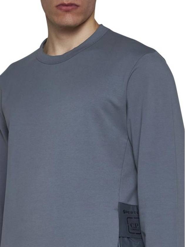 Stretch Fleece Mixed Pocket Sweatshirt Turbulence - CP COMPANY - BALAAN 6