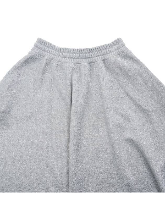 Lurex Jersey A-Line Skirt Silver - VALENTINO - BALAAN.