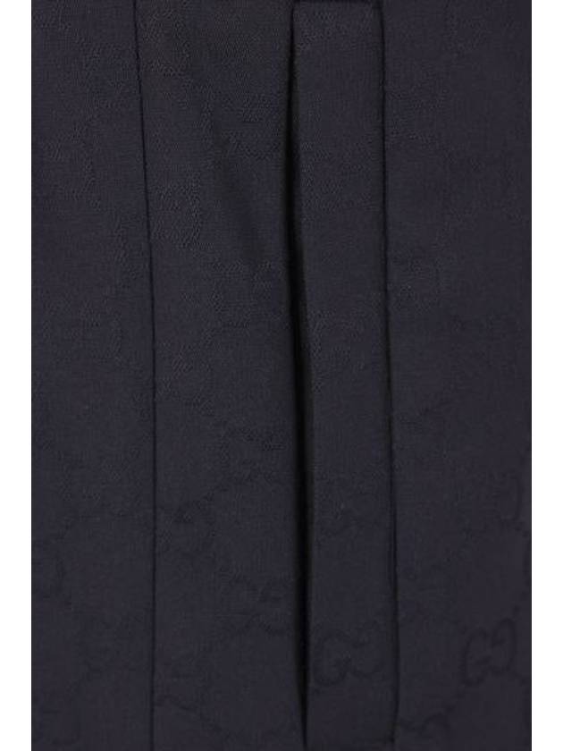 Web Polyester GG Jacquard Straight Pants Blue - GUCCI - BALAAN 6