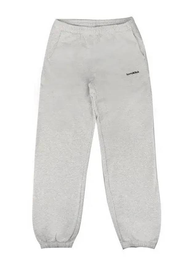 Sporty Rich SW761 HG Serif Logo Sweatpants Gray 987147 - GANNI - BALAAN 1