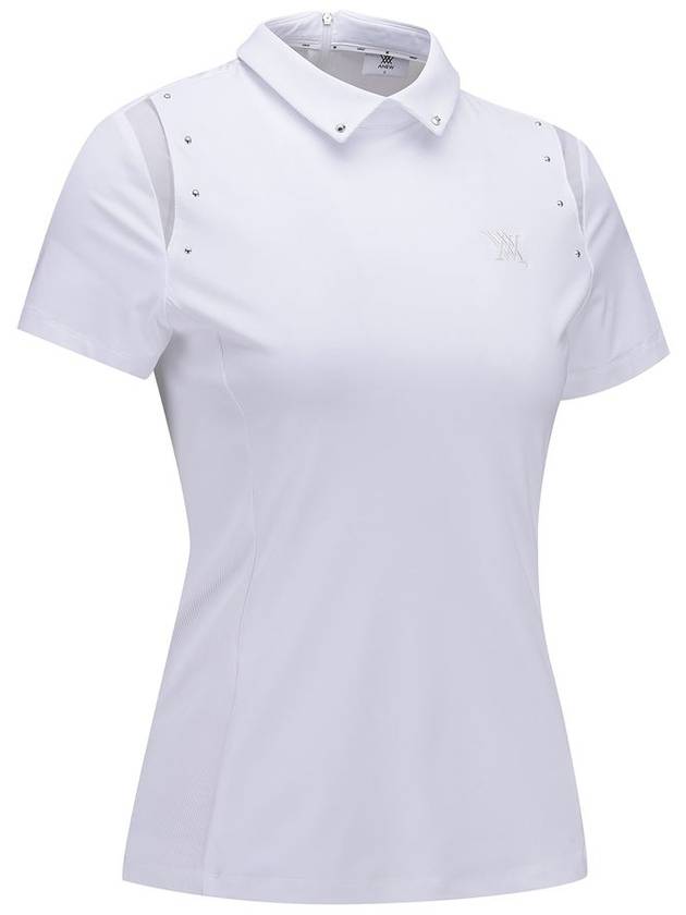 WOMEN BEADS POINT SHORT T SHIRTWH - ANEWGOLF - BALAAN 4