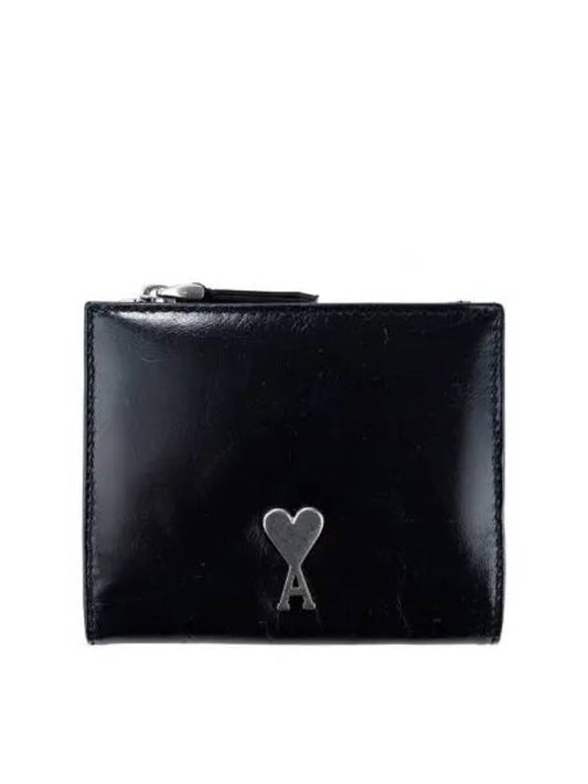 Heart Logo Half Wallet Navy - AMI - BALAAN 2