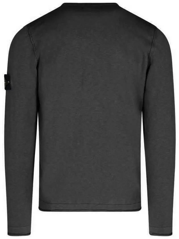 wappen patch crew neck knit top charcoal - STONE ISLAND - BALAAN 4