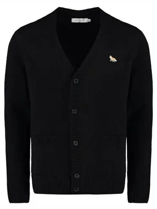 Baby Fox Patch Cosy Cardigan Black - MAISON KITSUNE - BALAAN 2