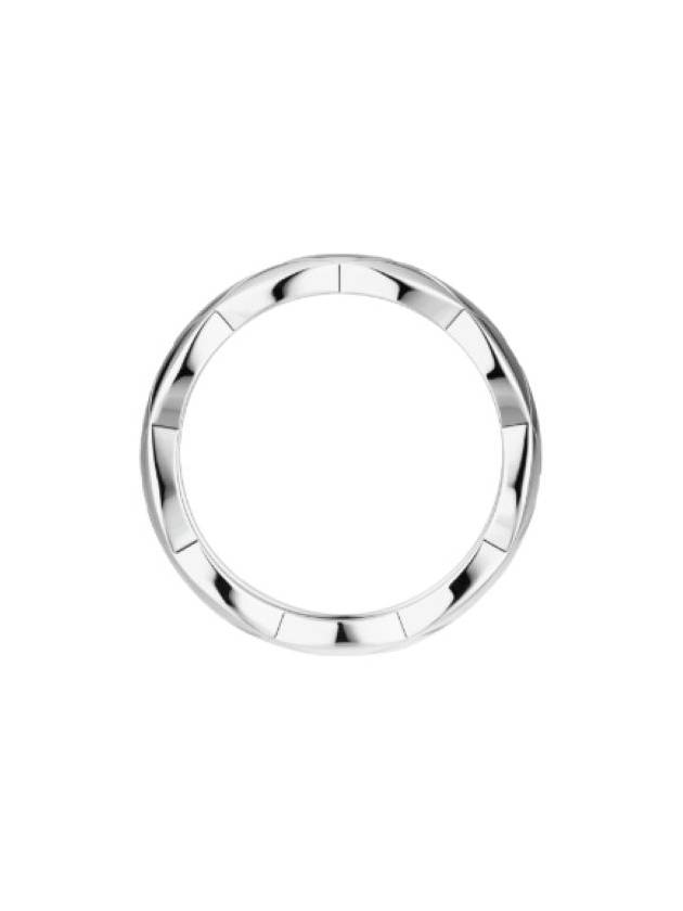 Coco Crush Quilted Motif Small 18K White Gold Ring Silver - CHANEL - BALAAN 4