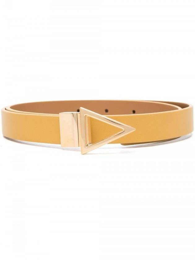 gold triangle logo belt beige - BOTTEGA VENETA - BALAAN.