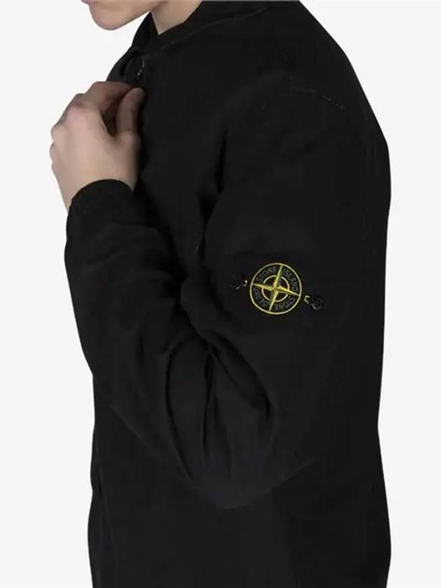 Old Treatment Garment Dyed Overshirt Jacket Black - STONE ISLAND - BALAAN 7