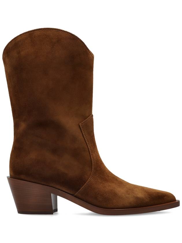 Gianvito Rossi Leather Cowboy Boots, Women's, Brown - GIANVITO ROSSI - BALAAN 1