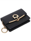 Gancini Calfskin Card Wallet Black - SALVATORE FERRAGAMO - BALAAN 6