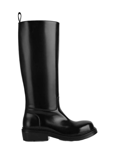 Fireman Leather Long Boots Black - BOTTEGA VENETA - BALAAN 2