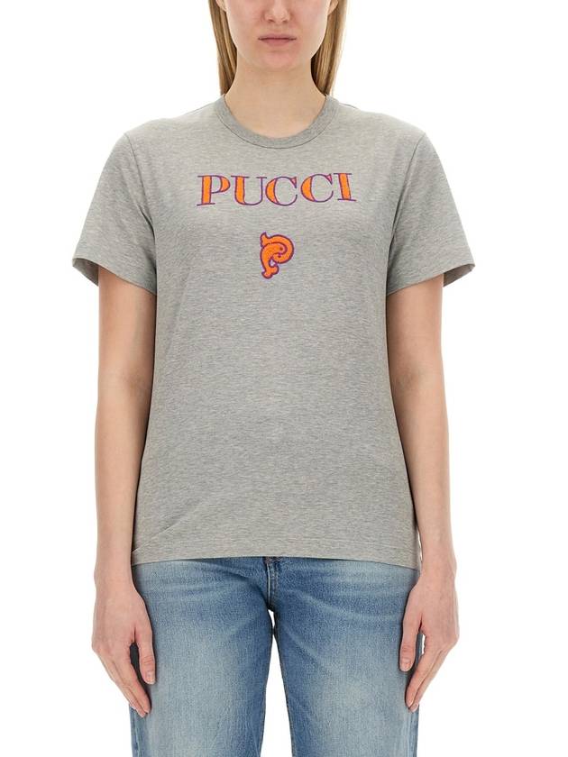 T-SHIRT WITH LOGO - EMILIO PUCCI - BALAAN 1