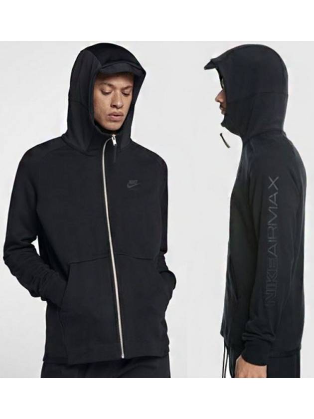 01 886071 010 Air Max Pullover Hooded Jacket Black - NIKE - BALAAN 1