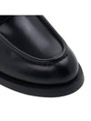 Triangle Logo Brush Leather Loafers Black - PRADA - BALAAN 10