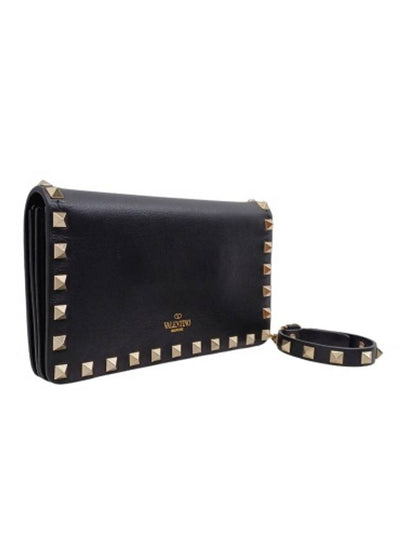 KW0P0646BOL Black Rockstut Pouch Wrist Strap - VALENTINO - BALAAN 2